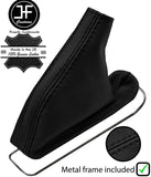 BLACK STITCH TOP GRAIN LEATHER HANDBRAKE BOOT+METAL FRAME FOR LEXUS IS 06-12