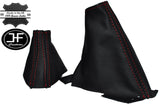 RED STITCH LEATHER AUTO AUTOMATIC GEAR HANDBRAKE GAITER FITS VOLVO V70 01-07