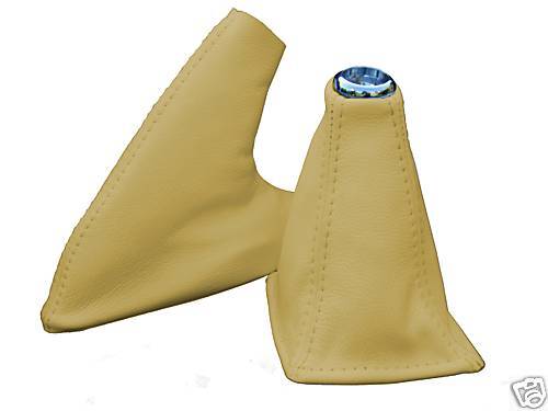 FITS MG MGF MK1 BEIGE LEATHER GEAR+HANDBRAKE GAITER 95-1999 CUSTOM NEW