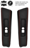 RED STITCH 2X B PILLAR LEATHER COVERS FOR PORSCHE CARRERA 996 COUPE 1997-2005