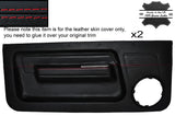 RED STITCH 2X FRONT DOOR CARD SKIN COVERS FITS RENAULT 5 GT TURBO PHASE 1 MK1