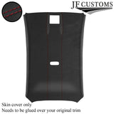 DARK RED STITCH D GREY LUXE SUEDE HEADLINER COVER FITS FORD FIESTA MK7 13-17