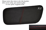 RED STITCH 2X REAR DOOR INSERT SKIN COVERS FITS ROVER COUPE CABRIOLET 96-99