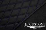 D BLUE DIAMOND STITCH VINYL 4X TAILORED FLOOR CARPET FOR JAGUAR F-PACE 16-21 JF1
