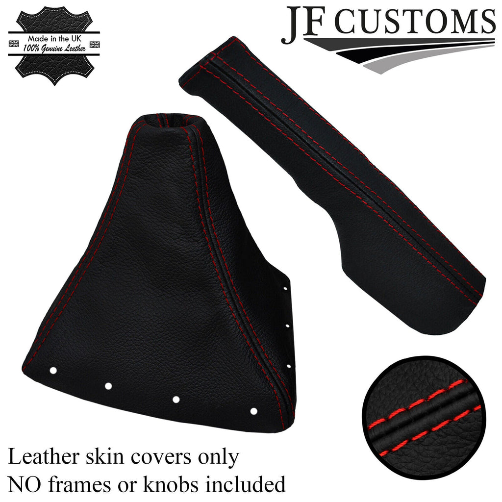 RED STITCH LEATHER GEAR HANDBRAKE GAITER COVERS FOR NISSAN SKYLINE R31 85-88