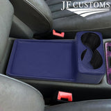 D BLUE LEATHER COVERED CONSOLE CUP HOLDER TRIM FITS MERCEDES W126 S CLASS 79-91