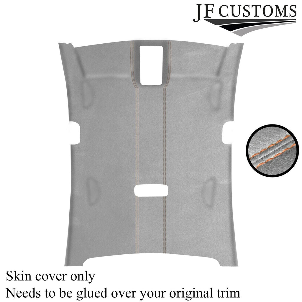 BEIGE STITCH L GREY LUXE SUEDE HEADLINER COVER FOR VW PASSAT CC 09-17 5 DOOR