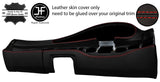RED STITCH OVAL DASHBOARD LEATHER COVER FOR PORSCHE 944 968 86-95 STYLE 2