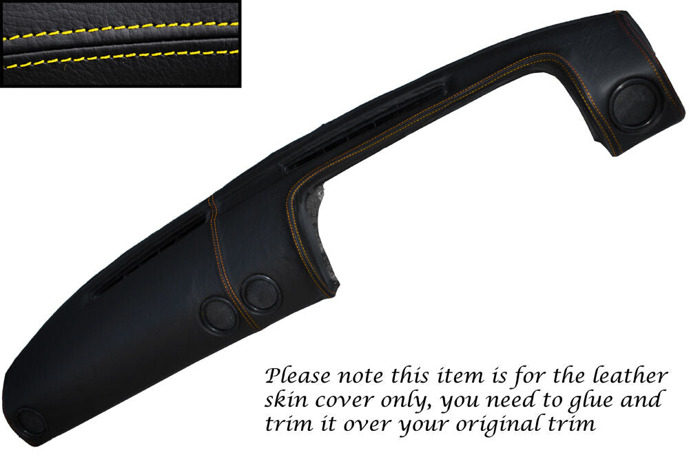 YELLOW STITCH DASH DASHBOARD LEATHER COVER FITS VAUXHALL OPEL MANTA CUSTOM NEW