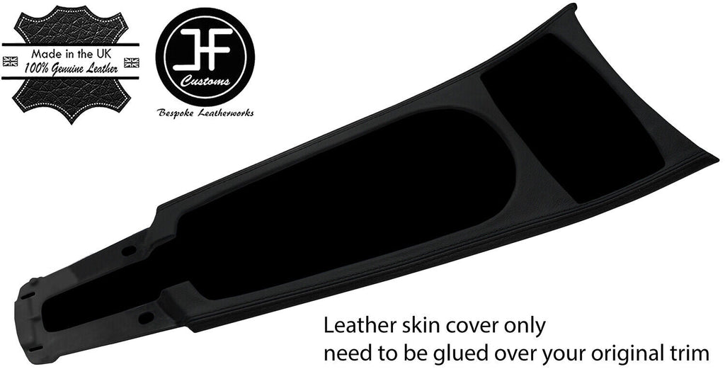 BLACK & BLACK LEATHER CENTRE CONSOLE TRIM COVER FOR BMW Z4 E85 03-11 DESIGN 2