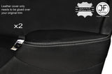 GREY STITCH 2X FRONT DOOR ARMREST LEATHER COVERS FITS ROVER 75 & MG ZT 99-05