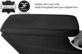 BLACK STITCH ARMREST LID REAL LEATHER COVER FITS TOYOTA PRIUS 2016-2018
