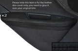 BLACK STITCH 2X REAR DOOR ARMREST SKIN COVER FITS HYUNDAI VELOSTER 11-15 5 DOOR