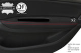 RED STITCH 2X REAR DOOR ARMREST LEATHER COVER FOR PEUGEOT 308 14-18 5 DOOR