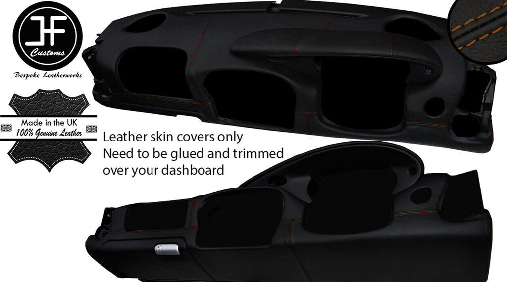 BROWN STITCH DASH DASHBOARD LEATHER COVER FOR PORSCHE CARRERA 911 996 01-05