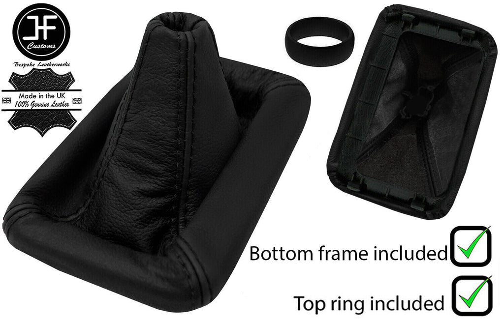 BLACK BLACK LEATHER MANUAL GEAR GAITER +FRAME+TOP RING FOR TOYOTA MR2 MK2 89-00