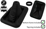 BLACK BLACK LEATHER MANUAL GEAR GAITER +FRAME+TOP RING FOR TOYOTA MR2 MK2 89-00