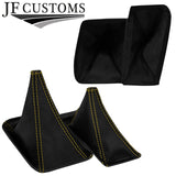 YELLOW STITCH TOP-GRAIN LEATHER GEAR + METAL FRAME FITS NISSAN PATROL Y61 97-13
