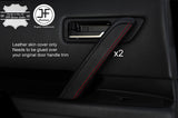 RED STITCH 2X REAR DOOR HANDLE TRIM LTHR COVERS FOR INFINITI FX35 FX45 03-08