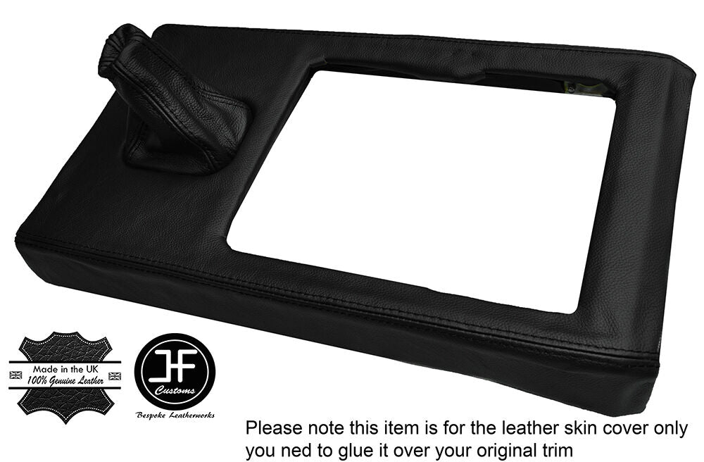 BLACK STITCH CENTER CONSOLE HI LOW GEAR LEATHER COVERS FITS RANGE ROVER CLASSIC