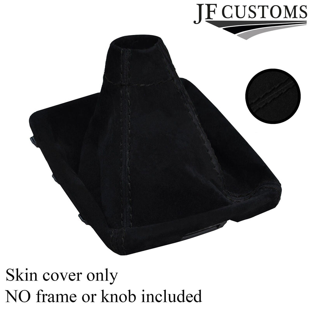 BLACK STITCH REAL SUEDE MANUAL GEAR GAITER FOR SUBARU IMPREZA WRX STI 2008-2014