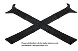 BLACK STITCH 2X A PILLARS LEATHER SKIN COVERS FITS MG MGB GT CUSTOM NEW