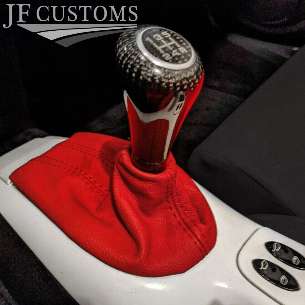 RED LEATHER GEAR GAITER FITS PORSCHE BOXSTER CARRERA 911 996 986 97-04