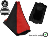 BLACK RED LEATHER GEAR GAITER +PLASTIC FRAME FOR POLARIS RZR S 900 1000 15-20
