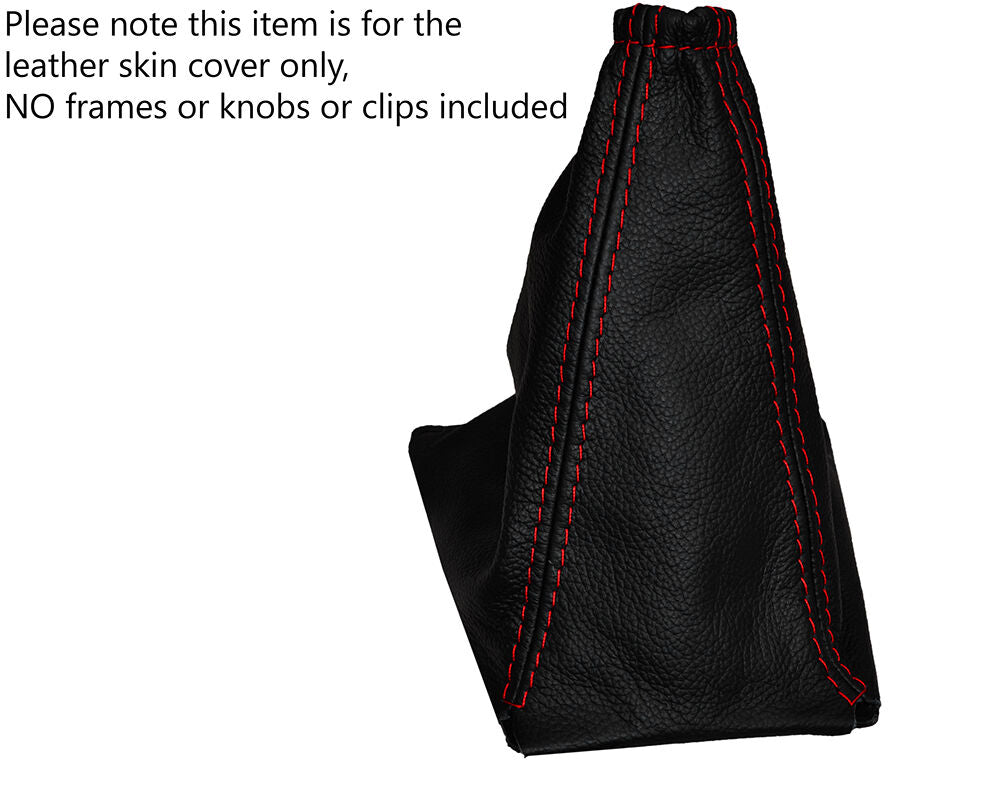 RED STITCHING LEATHER SKIN GEAR GAITER FITS PEUGEOT 505 1979-1985 CUSTOM NEW