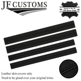 BLACK STITCH LEATHER HEAD PAD COVERS FOR LAND ROVER SERIES 2 2A 3 STATION WAGON