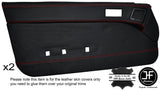 RED STITCH 2X FULL DOOR CARD LEATHER COVER FITS MAZDA RX7 FC 1986-1988