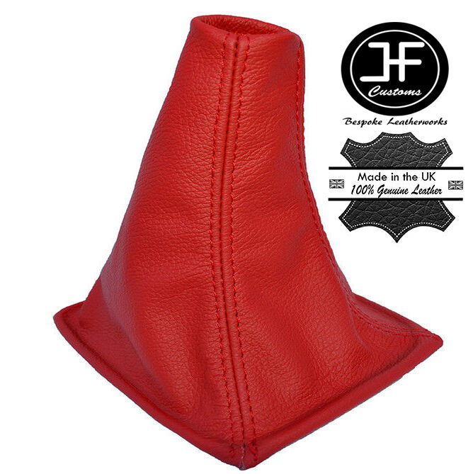 RED LEATHER MANUAL LEATHER GEAR GAITER FITS ROVER 200 25 1996-2002 CUSTOM NEW