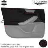 FOR FORD FOCUS MK4 18-20 D RED STITCH LEATHER 4X FULL DOOR CARD TRIM COVERS