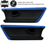 BLACK BLUE 2X DOOR CARD TRIM LEATHER COVERS FITS SMART ROADSTER 452 03-05 JF1