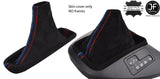 RED & TRI STITCH SUEDE AUTOMATIC GEAR & HANDBRAKE GAITER FOR BMW X5 E53 00-06