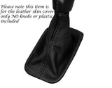 BLACK STITCHING MANUAL LEATHER GEAR GAITER FITS VOLVO C70 2006-2014 CUSTOM NEW