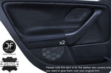 BLUE STICH 2X REAR DOOR CARD TRIM LEATHER COVERS FITS VW GOLF MK5 V 04-09 5DR