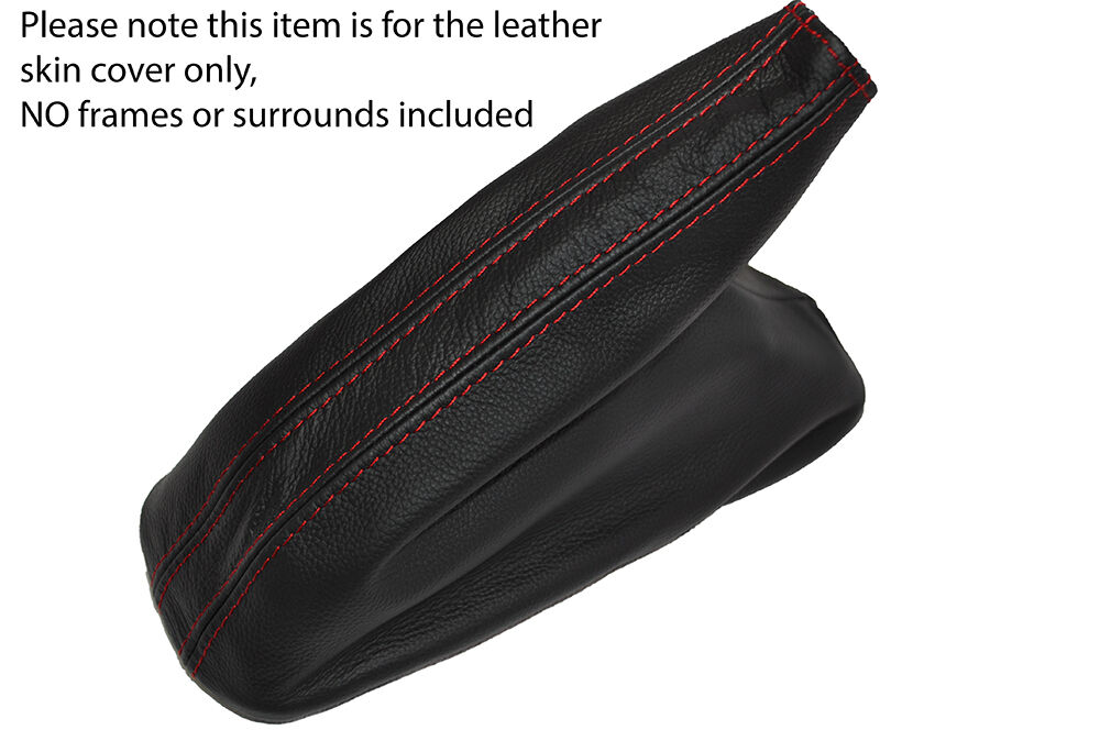 RED STITCHING LEATHER HANDBRAKE GAITER OVER RUBBER FITS MG MAESTRO CUSTOM NEW