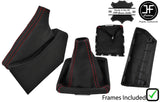 RED STITCH LTHR GEAR+HANDBRAKE GAITER+FRAME FOR SUBARU IMPREZA WRX STI 08-14