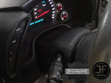 BLACK STITCH STEERING SHROUD COLUMN LEATHER COVER FITS CORVETTE C6 2005-2013