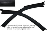 BLACK STITCH 2X A POST PILLARS SKIN COVERS FITS MERCEDES CLK C208 COUPE 97-02