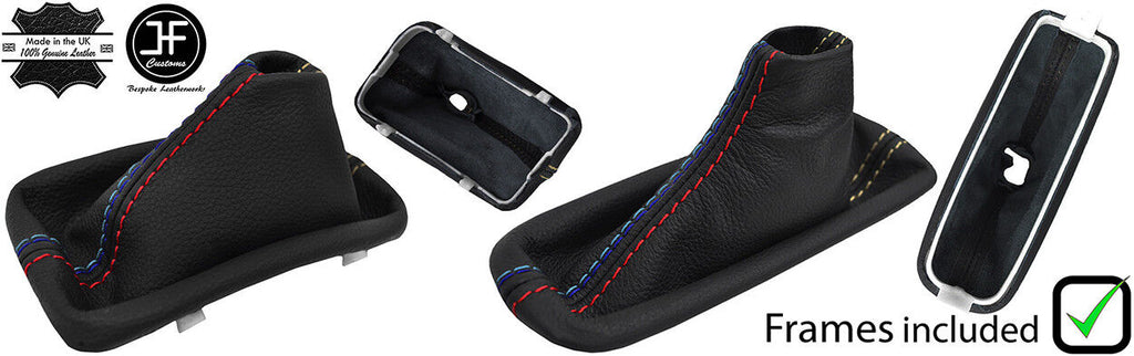 SAND & TRI STITCH LEATHER AUTOMATIC GAITERS PLASTIC FRAME FOR BMW X5 E53 00-06