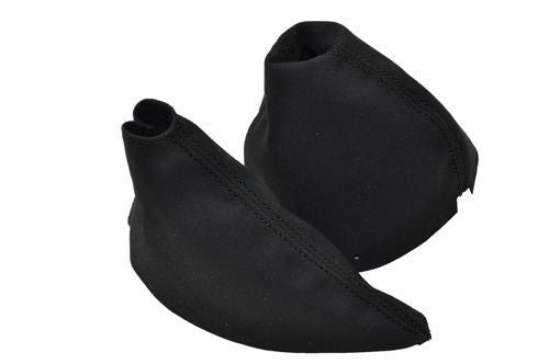 FITS NISSAN 350Z PU SUEDE GEAR HANDBRAKE GAITER BLACK DOUBLE STITCHING