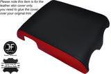 BLACK & RED ARMREST LID LEATHER SKIN COVER FITS HUMMER H2 2005-2007 CUSTOM NEW