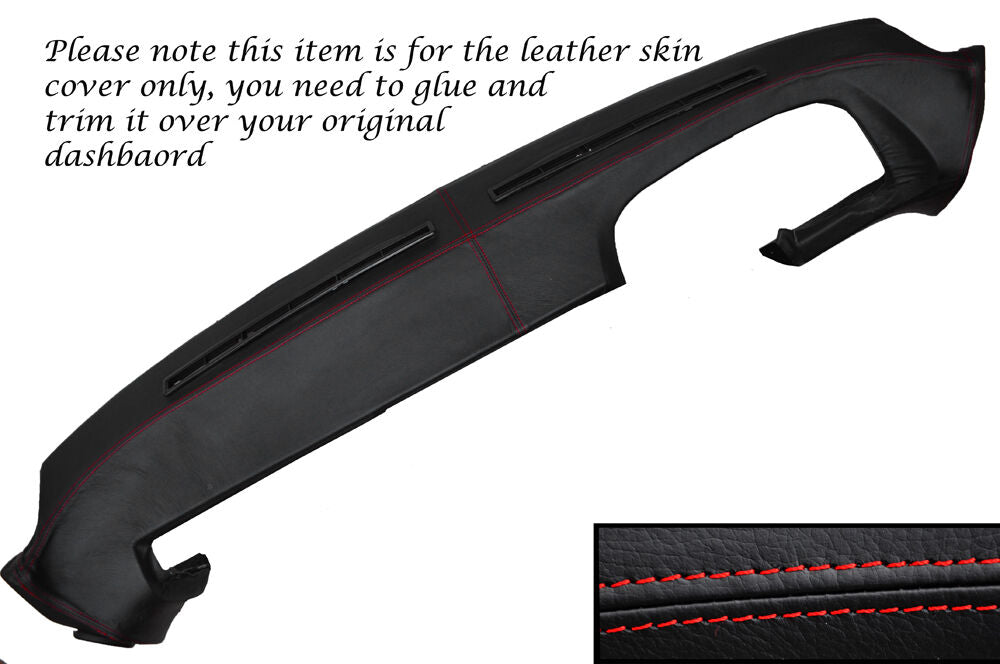 RED STITCH DASH DASHBOARD LEATHER SKIN COVER FITS PORSCHE 928 S S2 S4 78-89