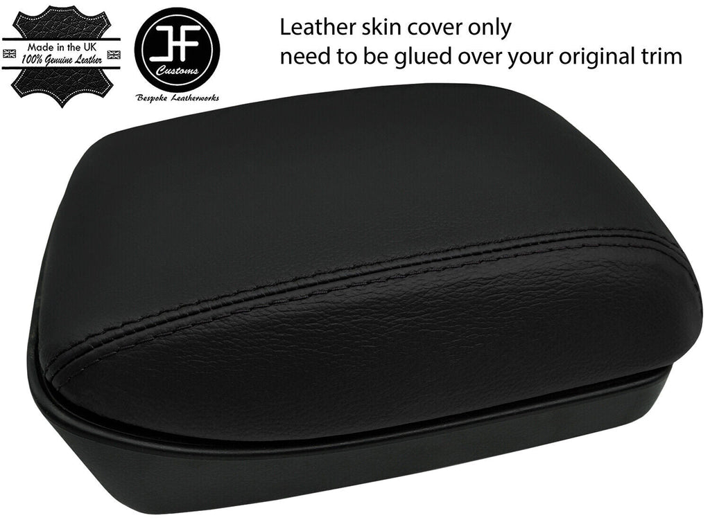 BLACK & BLACK ARMREST LID REAL LEATHER COVER FITS SUZUKI GRAND VITARA 03-2005