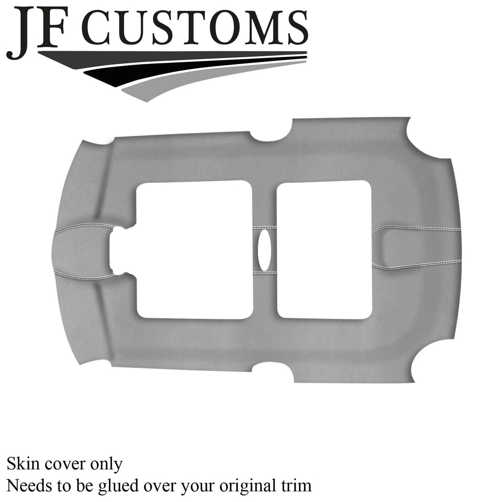 WHITE STITCH L GREY SUEDE SUN ROOF HEADLINER COVER FOR BMW MINI R50 R53 01-06