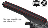 RED  STITCH CARBON FIBER VINYL HANDBRAKE GAITER FITS VW GOLF MK5 V 03-09