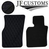 BLUE DIAMOND STITCH VINYL 4X TAILORED FLOOR CARPETS FOR BMW MINI F56 13-21 JF1