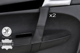 BLACK STITCH 2X REAR DOOR HANDLE LEATHER COVERS FITS PORSCHE CAYENNE 955 957
